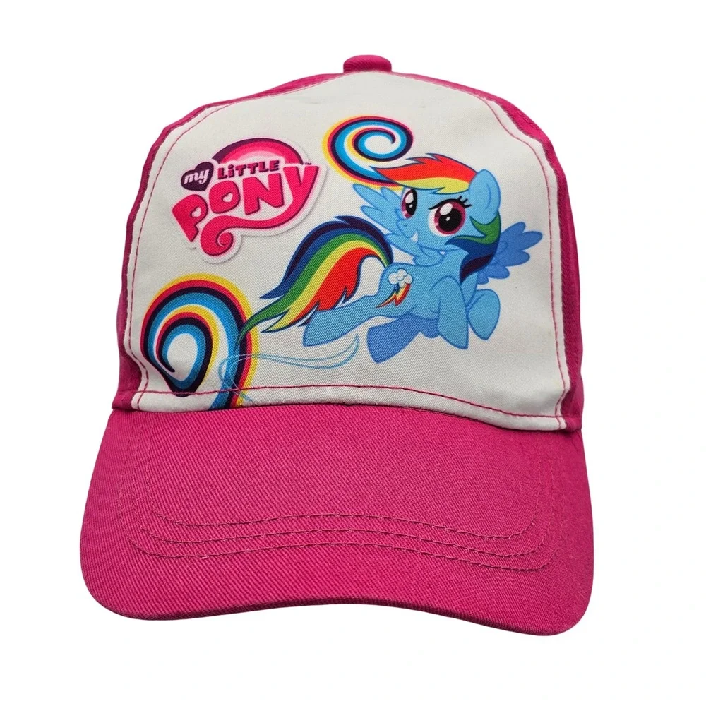 My Little Pony Rainbow Dash Hat Pink White Girls Youth Snapback 2016 Hasbro OSFM
